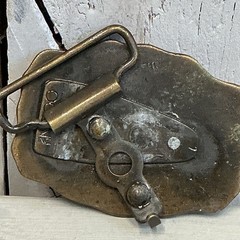 Vintage Oden USA Brass Belt Buckle Dean Name Western Style Needs Repair
