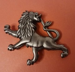 Lion Belt Buckle Pewter Brushed Nickel Angry 2 Inch Bar