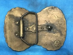 vintage 80s BUTCH CASSIDY AND THE SUNDANCE KID PINKERTON&rsquo;S GALLERY BELT BUCKLE