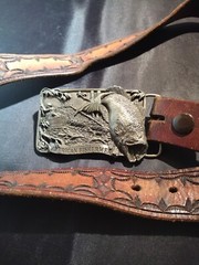 Limited Edition 1983 1142/5000 Arroyo Grande Buckle Co. American Fisher. Buckle