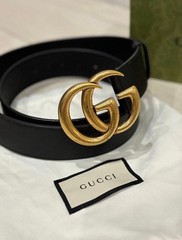 GUCCI Pre-Owned Black Leather Belt 38 Inches