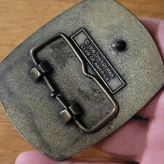 Belt Buckle Cast Brass Handyman Club of America Life Member 1996