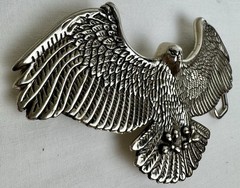 Classico Italia A136 Silver Eagle Belt Buckle Made in Italy Vintage Western 5in