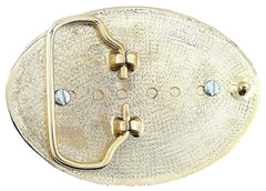 Gold Color Oval Western Black Onyx Cabochon Cab Gem Belt Buckle EPBB100/5326