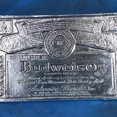 vintage 80s BUDWEISER BEER BELT BUCKLE cowboy bud Light Alcohol bar