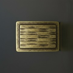 Braided Vines Belt Buckle Rectangular Metal Antique Brass Effect