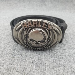 Harley Davidson Skull Belt Buckle Willie G Silver Creek Leather Belt Size 36