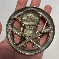 Silver Star Skull and Swords Pirate Belt Buckle Biker Heavy Metal Gothic USA