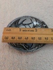 GREY BUCK HEAD Metal Belt Buckle Deer Hunter Theme Mule Deer
