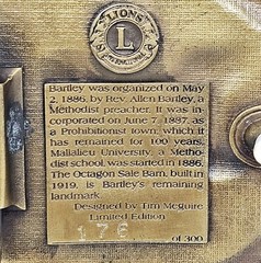 Bartley Nebraska Centennial Belt Buckle 1886-1986 Homestead Farm Corn #176/300