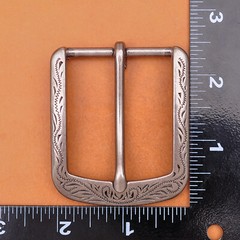 Flower Carved Antique Prong Pin Buckle Men Leather Belt Replacement Buckle 40mm