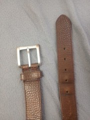 Unbranded Brown Pebble Genuine Leather Belt Nickel Free Buckle Size 36 Quality