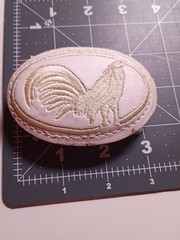 MEN&rsquo;S EMBROIDER ROOSTER WESTERN LEATHER CINTO VAQUERO BORDADO GALLO Fits 2” Belt