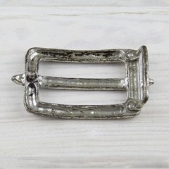 Rectangular Embellished Antique Brass Style Belt Buckle for Leather Belt West