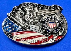 US Coast Guard America&rsquo;s Heroes – since 1790 Patriotic United States belt buckle