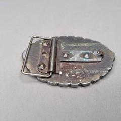 Vintage PIG American Police Belt Buckle Mens One Size Silver Law Order Oval