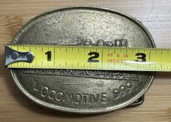 Locomotive 999 Solid Brass Belt Buckle Railroad Engine Train – Beautiful Patina