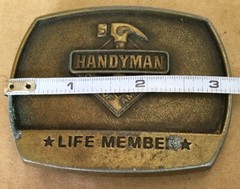 Handyman Club Of America Hunting Club Life Member Belt Buckle Lot of 2