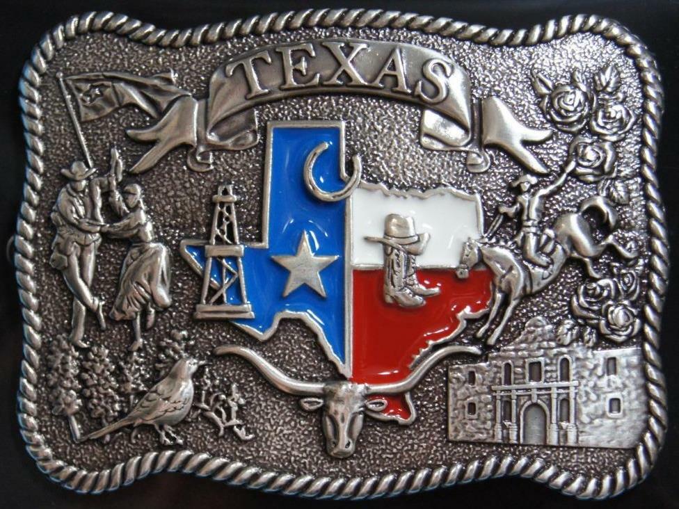 NOCONA Western Belt Buckle Texas Scene 37592