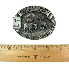 The Smith County State Bank KS Metal Belt Buckle 1981 495/500