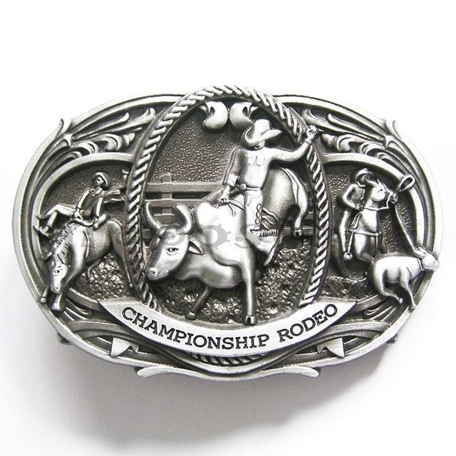 Championship Rodeo Bull Riding Western Metal Fashion Belt Buckle