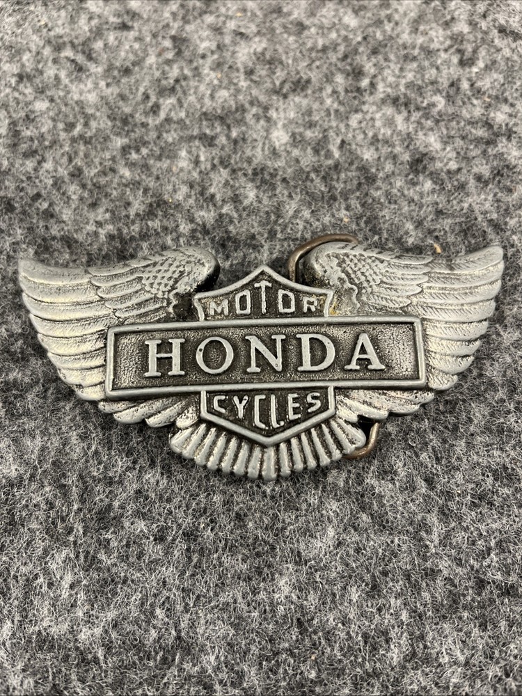 Vintage Honda Motorcycles Belt Buckle Possibly Pewter 70’s Advertising