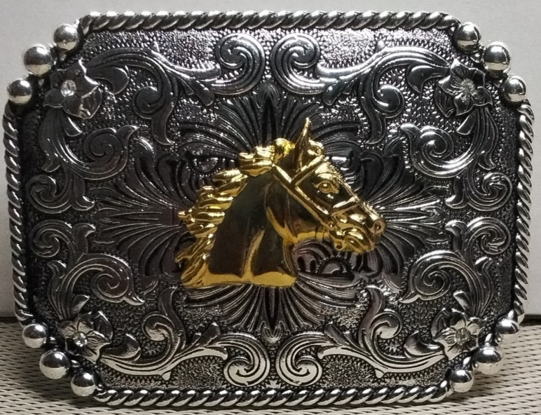 HORSE HEAD Western Cowboy Belt Buckle Hebilla Vaquera