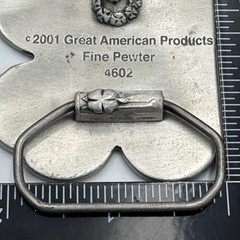 Great American Products 2001 Green Four Leaf Clover Fine Pewter Belt Buckle 4602