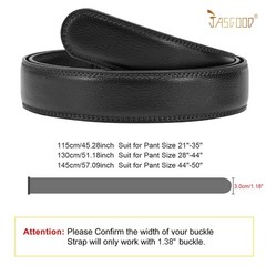 JASGOOD Ratchet Belt Replacement Strap 1 Suit Pant Size 44&Prime;-50&Prime;, A-black