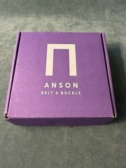 NIB Anson Belt Strap Buckle Holeless Ratcheting 55&Prime; Brown Buffalo Tanned Leather