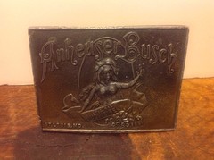 Genuine Budweiser Anheuser Bush Beer Chicago Lewis Vintage Belt Buckle