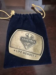 Belt Buckle HANDYMAN CLUB OF AMERICA LIFE MEMBER 1996 Collection Man Cave￼