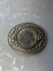 Rare Vintage Kings Island The Beast Roller Coaster Amusement Park Belt Buckle