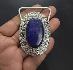 Lapis Lazuli Gemstone 925 Sterling Silver Handmade Belt Buckles Gift For Love