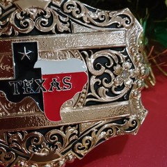 Texas Concho Western belt Buckle Rose Gold Silver Heavy Zinc Alloy
