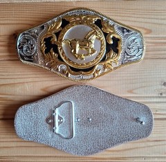 BIG Horse western country silver & gold & black belt buckle (choice designs)