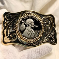 Unique Abraham Lincoln Skull Hobo Nickel Cut Out Coin Design Belt Buckle