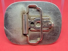 USED Great Fun Fashionable Belt Buckle Heavy Duty SALMON FISH WORN BLACK BACKGD