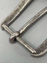 Heavy Duty Vintage Silver Single Prong Roller Leather Belt Buckle For 40MM Strap