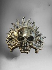 Fashion buckle With Skull Rock Style Belt Buckle Hebilla De Calavera