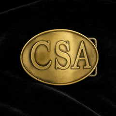 CSA Bronze Plated Metal Belt Buckle Civil War Confederate Reenactment Gear