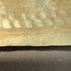 Vintage Rockmount Denver Colorado Nickel Silver Horse Saddle Western Belt Buckle