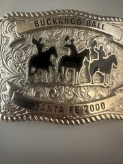 Buckaroo Ball Santa Fe 2000 « Enamel Horses » Belt Buckle