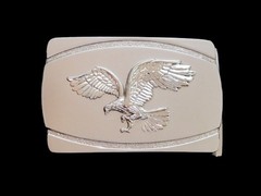 NG09102 REALLY NICE **AMERICAN BALD EAGLE WINGS SPREAD** SILVERTONE BELT BUCKLE