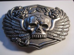 SKULL WITH WINGS THEME BELT BUCKLE – GW-9