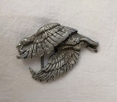Indiana Metal Craft 1978 Pewter Belt Buckle Goose  Duck  Bird In Flight – LGL