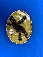 Unique IVAN western belt buckle – Stone Art Artisan pattern starfish design