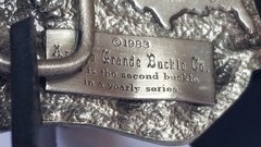 1983 Arroyo USA USMC Iwo Jima Commemorative Belt Buckle Limited Edition Shelf H2