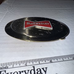 Budweiser Beer Gold Belt Buckle Vintage Rare Fast Free Shipping