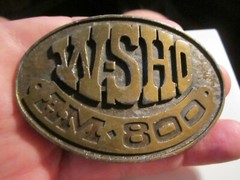 1980 WSHO AM-800 RADIO STATION BELT BUCKLE – HEAVY – GW-13